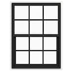 36 in. x 48 in. V-4500 Series Bronze FiniShield Single-Hung Vinyl Window with 6-Lite Colonial Grids/Grilles