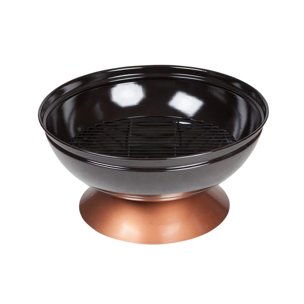 Degano 26" Black and Copper Round Wood Burning Fire Pit