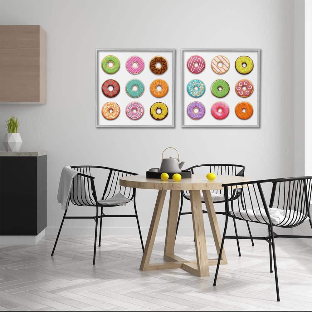 Bright and Fun Donuts by Marcus Prime 2-Piece Gray Framed Food Giclee Art Print 24 in. x 24 in. price history on PriceWatchPro