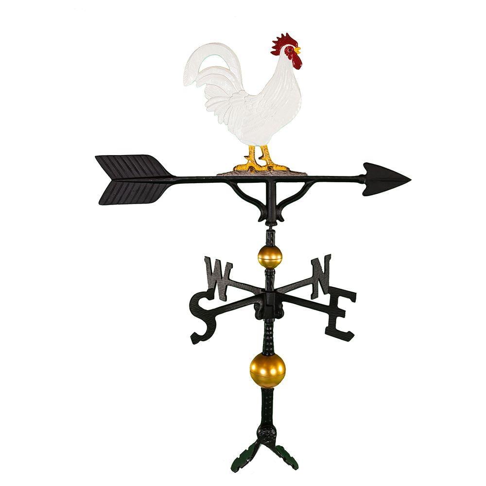 32 in. Deluxe Black Rooster Weathervane product image for price tracking