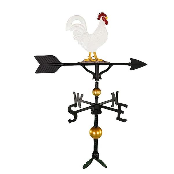 32 in. Deluxe Black Rooster Weathervane