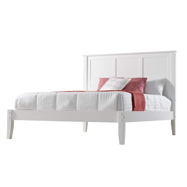 Camaflexi Shaker Style White Queen, Shaker Style Platform Bed Frame