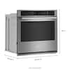 Maytag Maytag 30 in. Single Electric Wall Oven with Convection Self-Cleaning in Fingerprint Resistant Stainless Steel MOES6030LZ 1