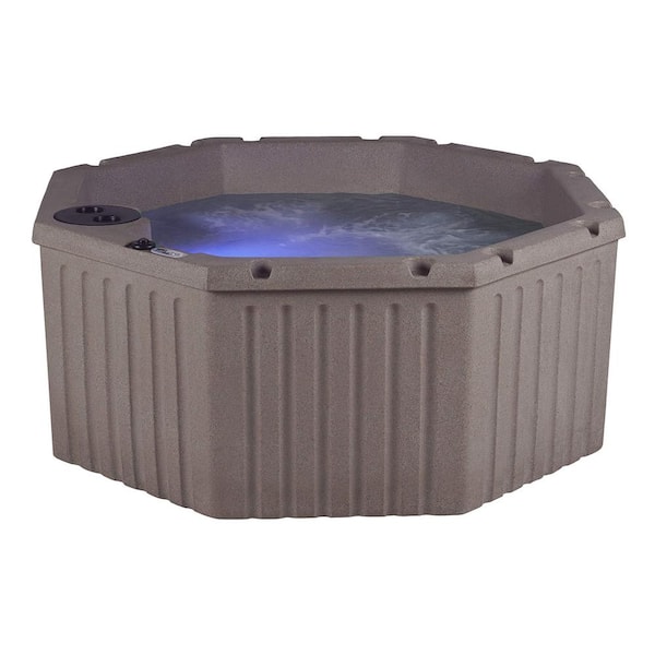 AquaLife Invi Spa 11-Jet 2023 4-5 Person Bench Seating With Massage Features, 71 x 71 x 30 Inches, 120V, Millstone