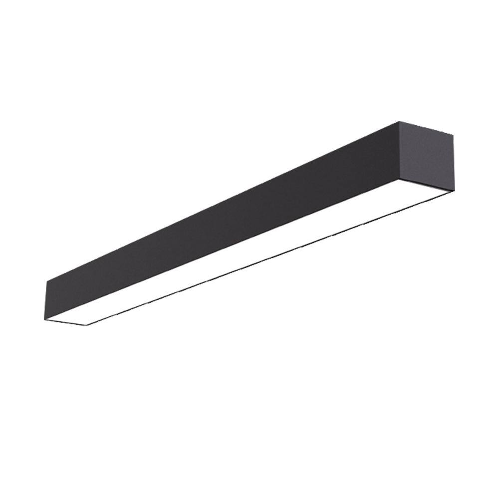 ETI LIGHTING 4 ft. 64Watt Equivalent Integrated LED Black Strip Light