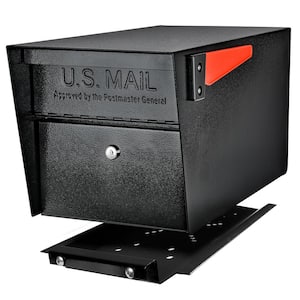Mail Manager PRO Locking Post Mount Mailbox with High Security Reinforced Patented Locking System, Black