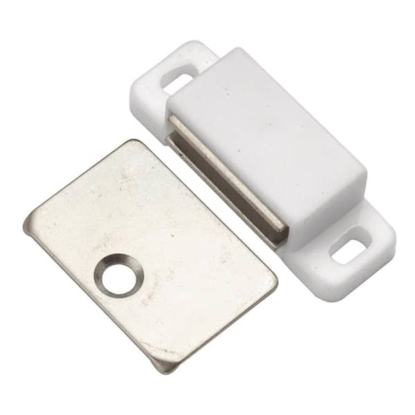 HICKORY HARDWARE Catches 1-7/16 in. (37 mm) White Magnetic Catch (25-Pack)