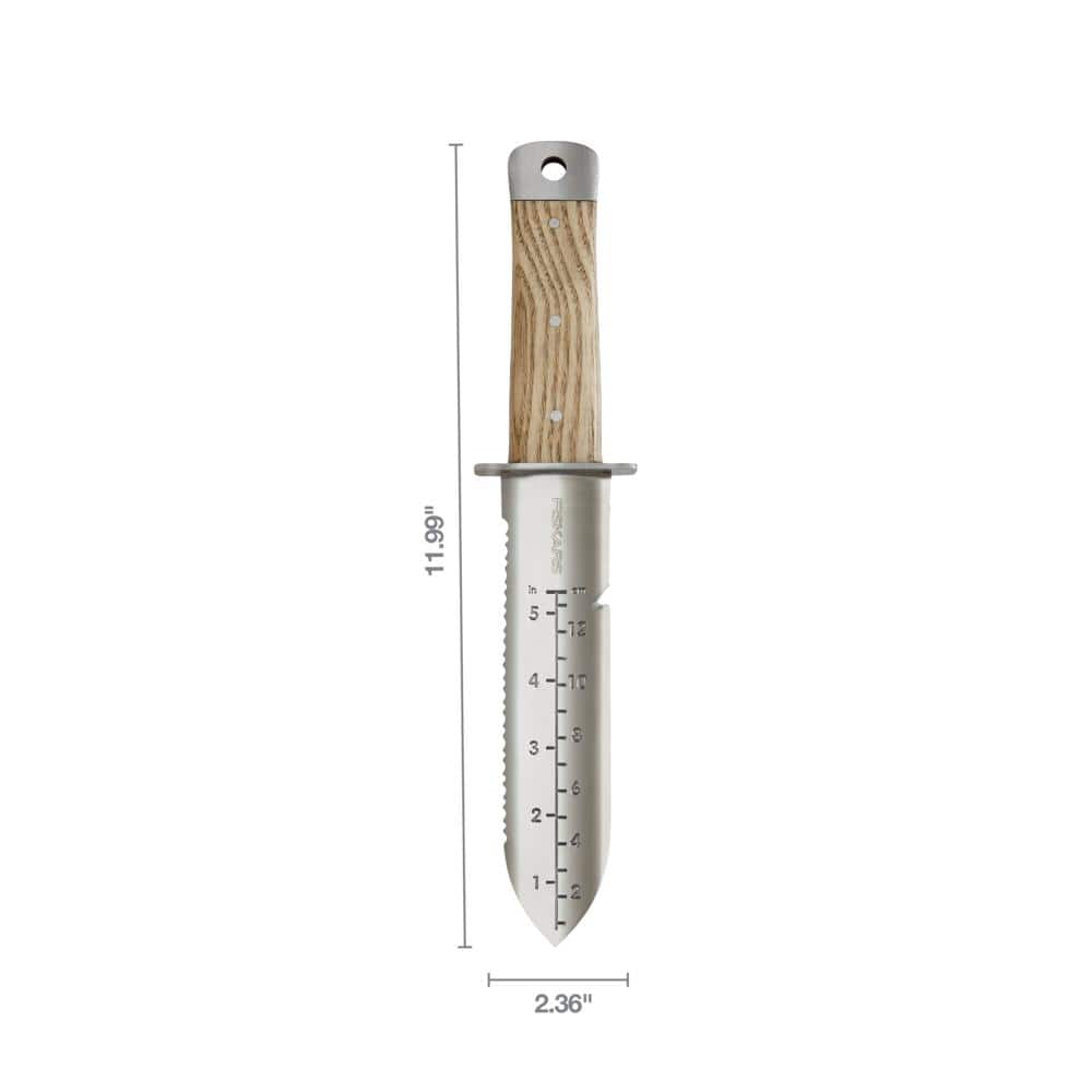Fiskars Hori Hori 7 In. Stainless Steel Blade Wood Handle Gardening Knife 370880-1001