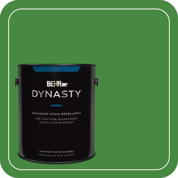 BEHR DYNASTY 1 gal. #T12-9 Level Up Satin Enamel Interior Stain-Blocking Paint and Primer