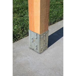 MPBZ ZMAX Galvanized Moment Post Base for 4x4 Nominal Lumber with SDS Screws