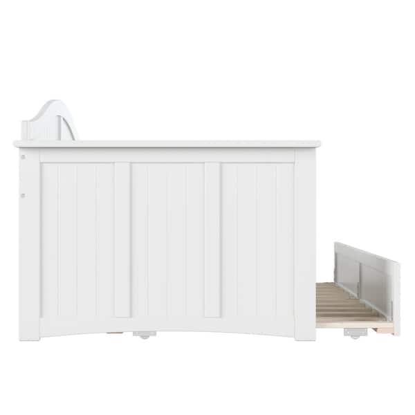 Nantucket White Twin Solid Wood Daybed with Twin Trundle
