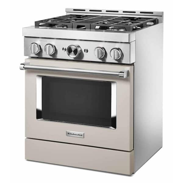 KitchenAid KFGG500EWH 30-Inch 5-Burner GAS Convection Range - White