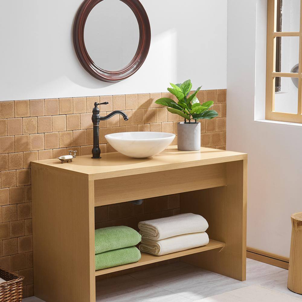 Oil-Rubbed Bronze Single Handle Vessel Bathroom Faucet