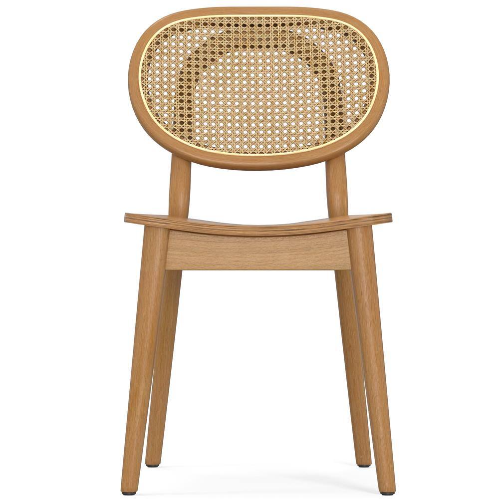 Rachel Natural Rattan and Beech Wood Side Chair Set