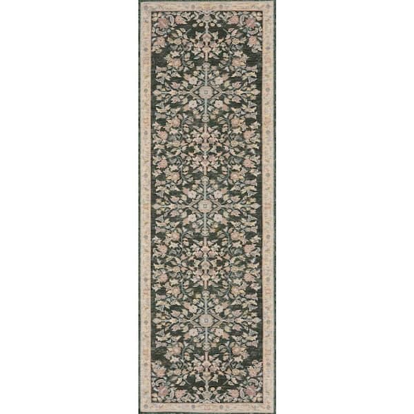 Talora Traditional Green 3 ft. x 8 ft. Outdoor Runner Rug