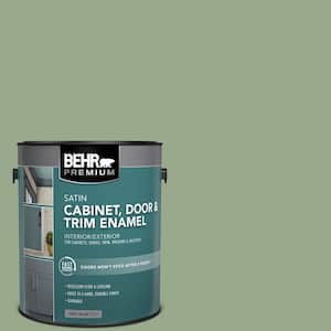 1 gal. #PPU11-05 Pesto Green Satin Enamel Interior/Exterior Cabinet, Door & Trim Paint