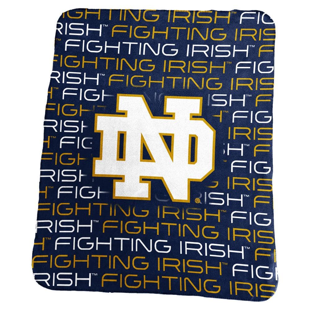 logobrands Notre Dame Multi Colored Classic Fleece Throw 190