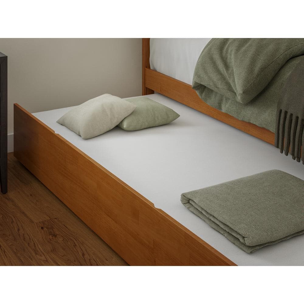 Nantucket Light Toffee Queen Wood Platform Bed with Slats