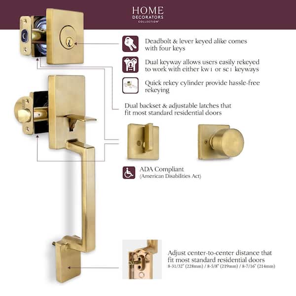 Home Decorators Collection Wilshire Brushed Gold Single