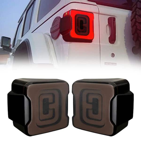 AMERICAN MODIFIED Smoked Tunnel Tail Lights Compatible w/2018-2022 Wrangler JL