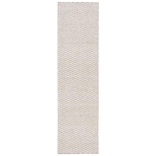 SAFAVIEH Kilim Light Brown/Ivory 2 ft. x 9 ft. Interlaced Geometric Runner Rug