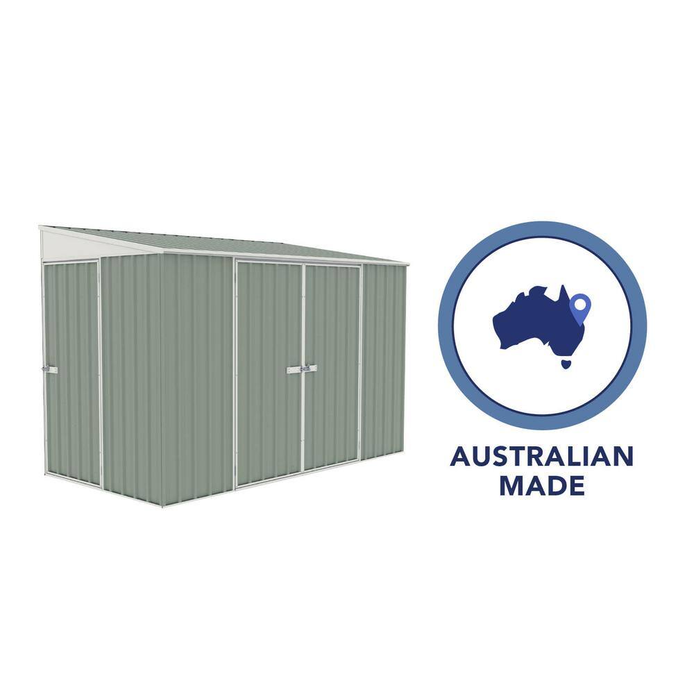 Durango 10' x 5' Pale Eucalypt Galvanized Steel Bike Shed