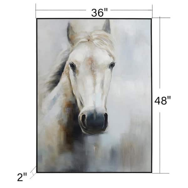 StyleCraft Horse 1-Piece Framed Poster 48 in. x 36 in. WI34241DS
