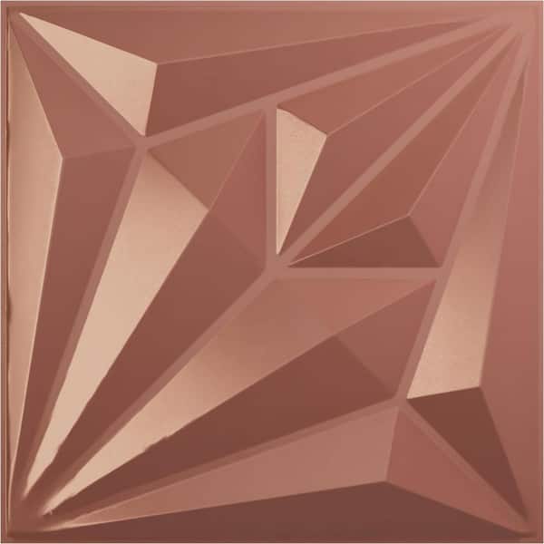Ekena Millwork 19 5/8 in. x 19 5/8 in. Diamond EnduraWall Decorative 3D Wall Panel, Champagne Pink (Covers 2.67 Sq. Ft.)