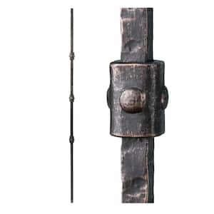 Oil Rubbed Bronze 3.2.2 Square Hammered Three Knuckle Solid Iron Baluster for Staircase Remodel