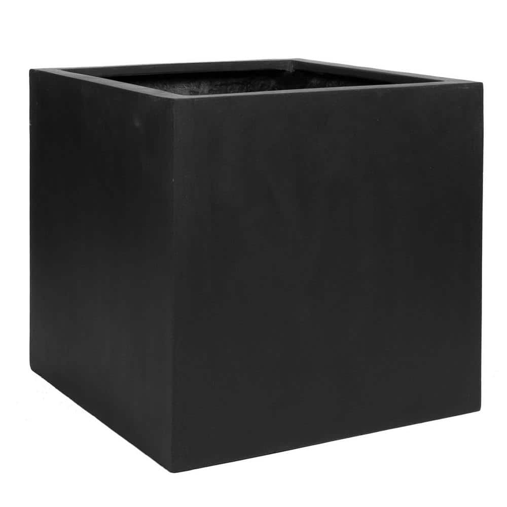 Block L Large 20 in. Tall Black Fiberstone Indoor Outdoor Modern Square Planter price history on PriceWatchPro