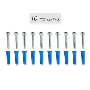 1-3/8 in. Hex Head Screw and Anchor Set (10-Pack)