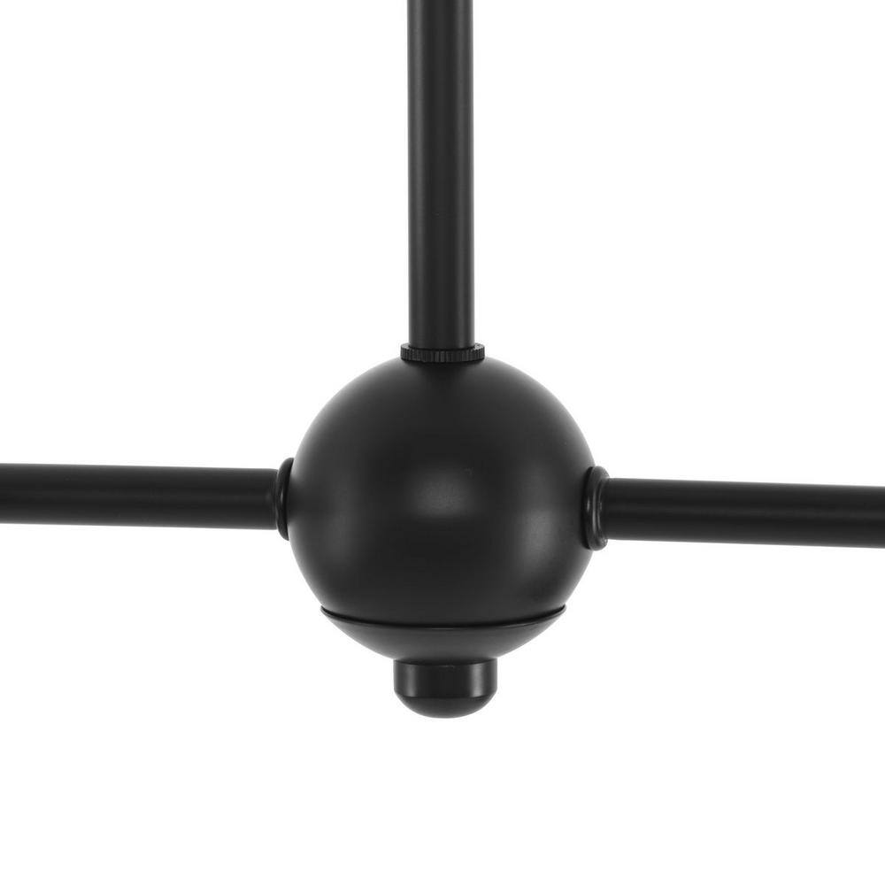 Atwell Matte Black 4-Light Island Pendant with Clear Glass Globes
