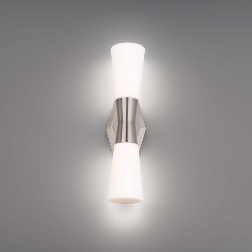 Locke Brushed Nickel LED Outdoor Wall Light