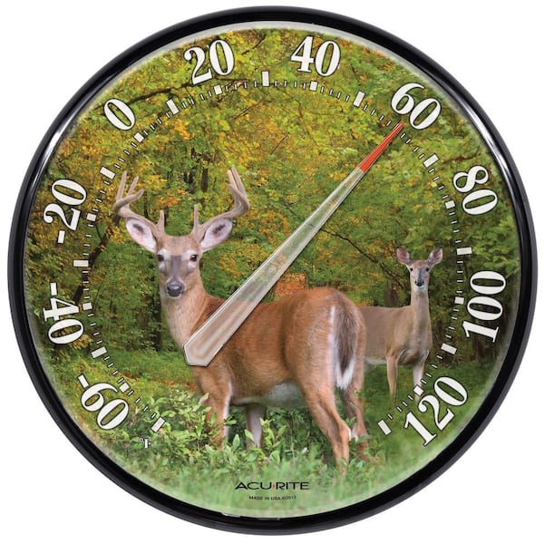 AcuRite 12.5 in. Deer Analog Thermometer