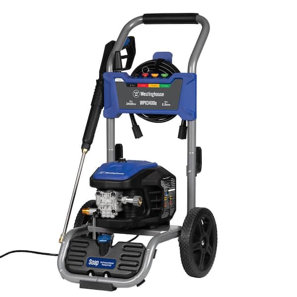 Westinghouse - 3400 PSI 2 GPM 13 Amp Electric Powered Pressure Washer with Brushless Motor, Turbo Nozzle and 5 Quick Connect Tips
