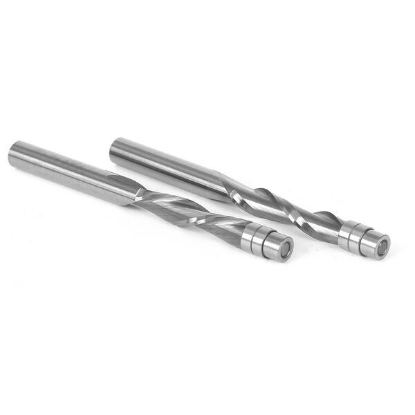 Trim Router SpeTool 2PCS Compression Cut Spiral Flush Bit 1/4 Inch