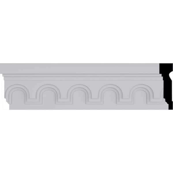 Ekena Millwork 2 in. x 6-7/8 in. x 94-1/2 in. Polyurethane Heaton Frieze Chair Rail Moulding