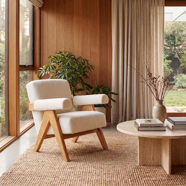 Billie Beige/Natural Arm Chair