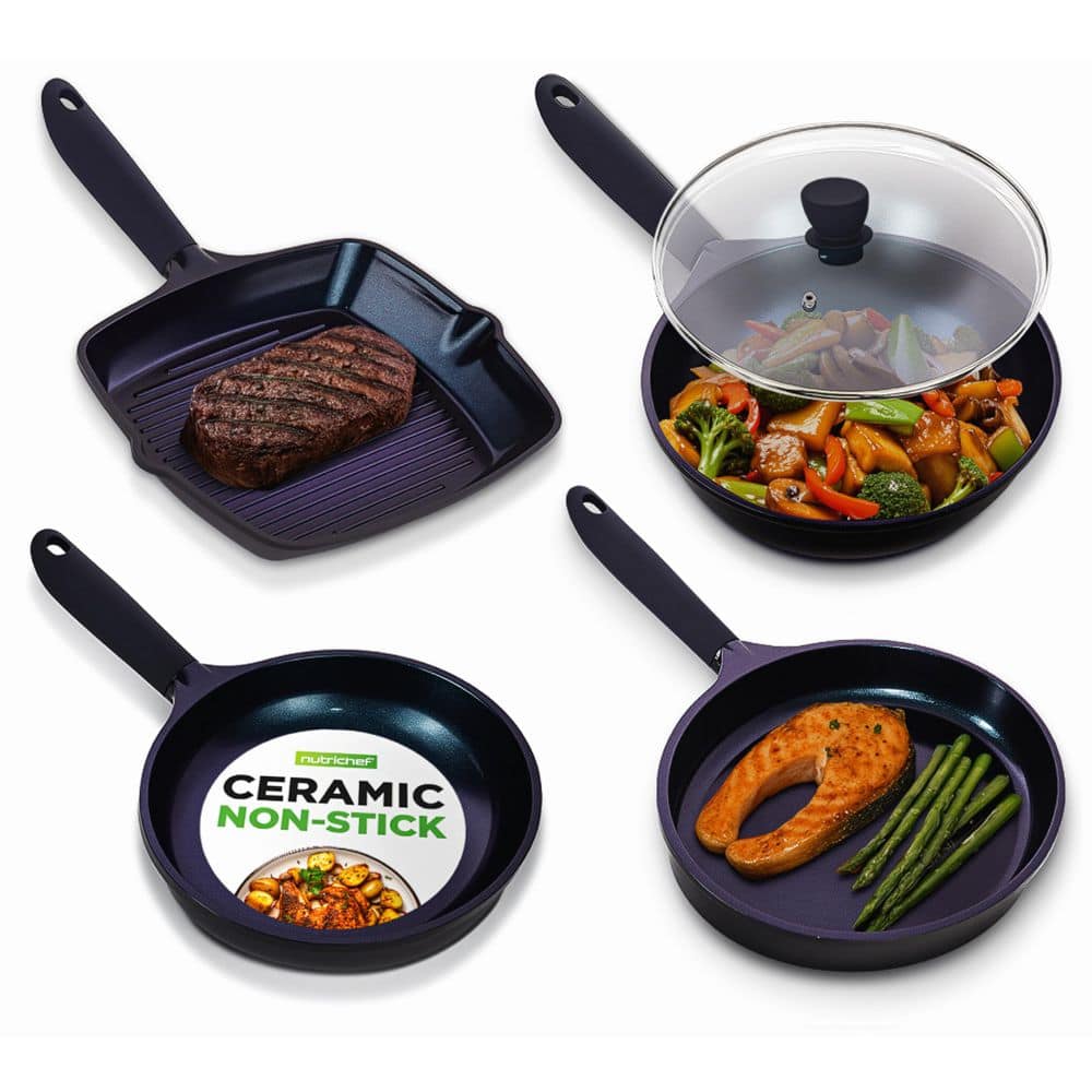 carico Nutri-Tech 5層鍋セット 5点 Nutrichef 5-Piece Stovetop Frying Pan Cooking Set - High-Quality