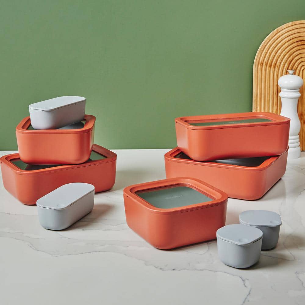 Perracotta 14-Piece Contemporary Glass Food Storage Set