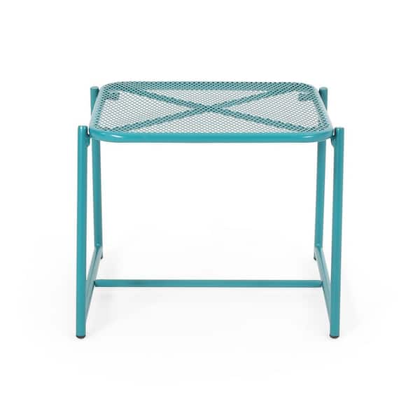 Flynama 15.5 in. High Side Table in Teal