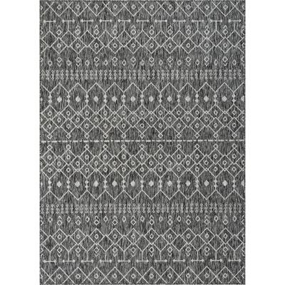 Modern Outdoor Rug Weatherproof For Indoors & Outdoors Vintage Look In Grey Modern Outdoor Rug Weatherproof For Indoors & Outdoors Vintage Look In Grey