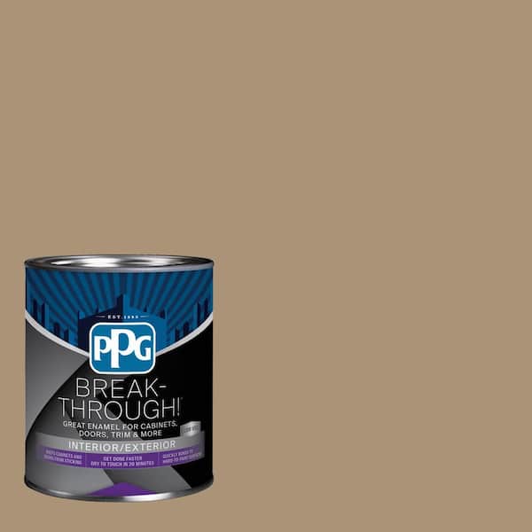 Break-Through! 1 qt. PPG1085-5 Sauteed Mushroom Satin Door, Trim & Cabinet Paint