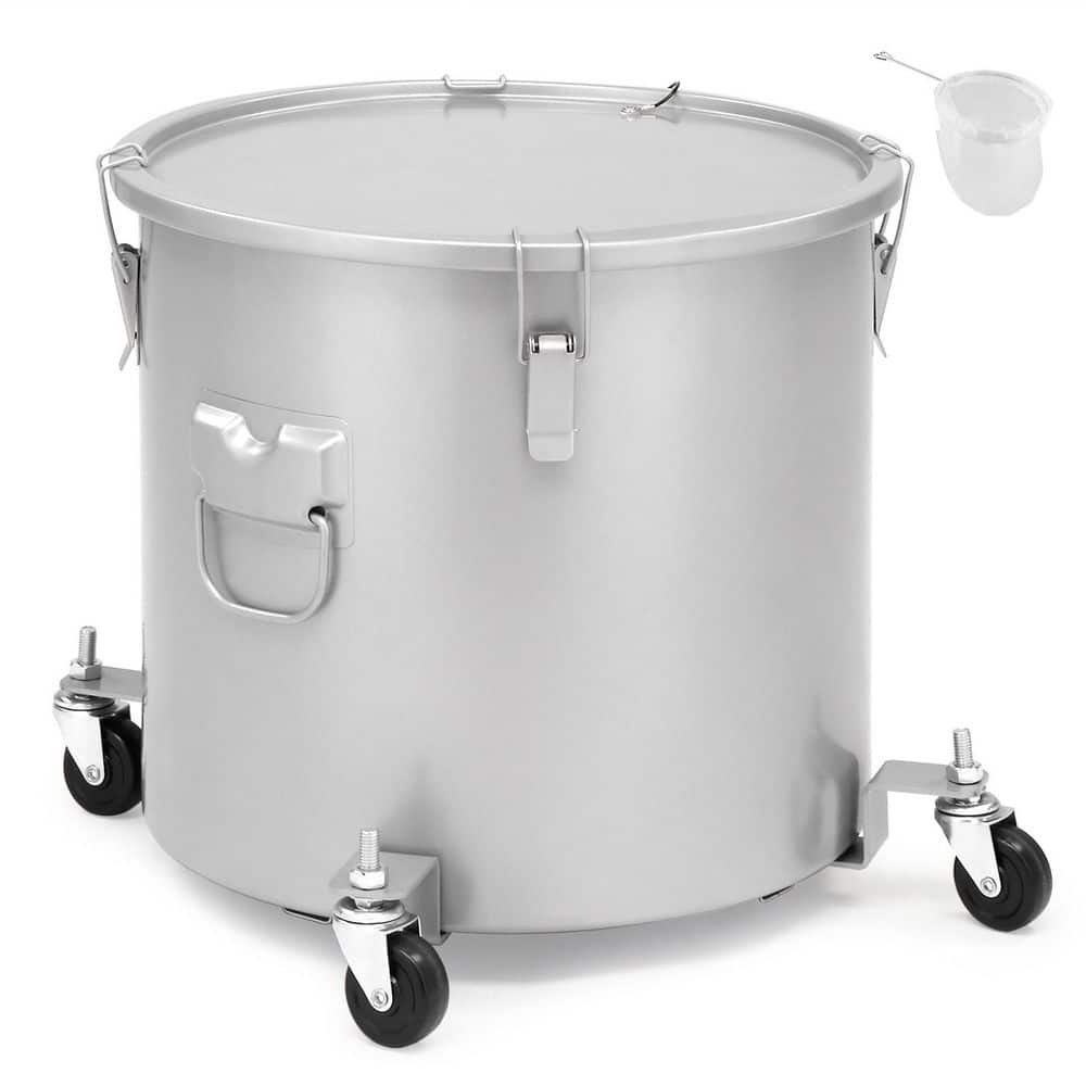10 Gal. Fryer Oil Disposal Carbon Steel Fryer Grease Bucket with Caster Base price history on PriceWatchPro