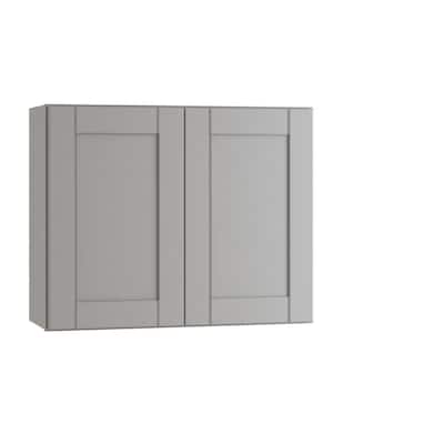 Veiled Gray Shaker Assembled Plywood Wall Kitchen Cabinet with Soft Close 30 in.x 42 in. x 12 in.