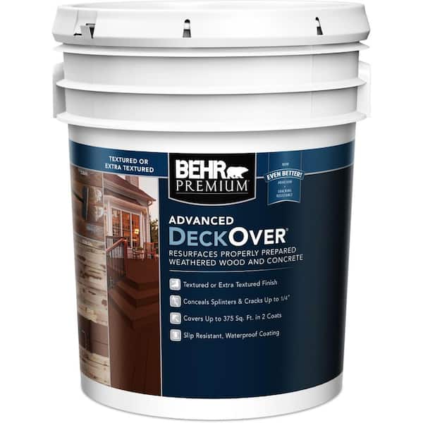 BEHR Premium Advanced DeckOver 5 gal. Textured Solid Color Exterior Wood and Concrete Coating