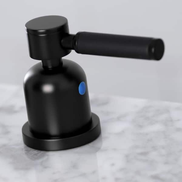 Modern 8 in. Widespread 2-Handle High-Arc Bathroom Faucet in Matte Black