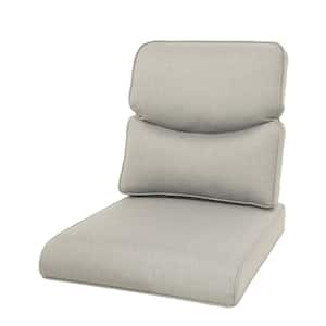 22 in. x 25 in. 2-Piece Deep Seating Outdoor Lounge Chair Replacement Cushion and Back Pillow in Beige