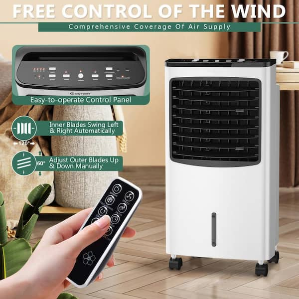 Costway Evaporative Portable Air Cooler Fan & Humidifier With Filter Remote  Control : Target