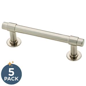 3 in. (76mm)  Classic Cabinet Bar Pulls in Satin Nickel with Antimicrobial Properties (5-Pack)